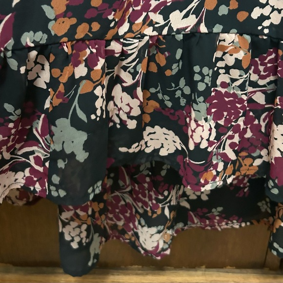 Elle sleeveless V-neck floral print maxi dress long in back size 16 - Picture 5 of 5